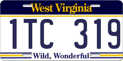 WV license plate 1TC319