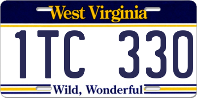 WV license plate 1TC330