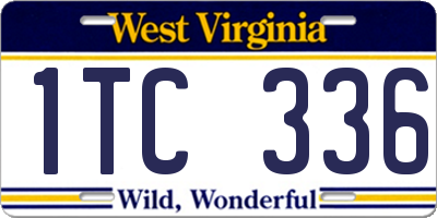 WV license plate 1TC336