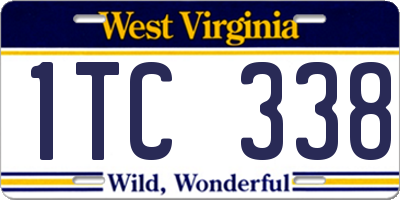 WV license plate 1TC338