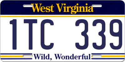 WV license plate 1TC339