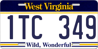 WV license plate 1TC349