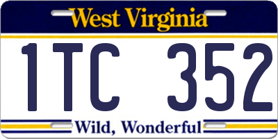 WV license plate 1TC352