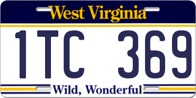 WV license plate 1TC369