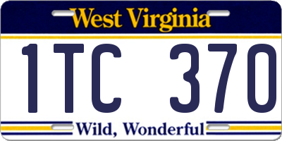 WV license plate 1TC370