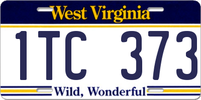 WV license plate 1TC373
