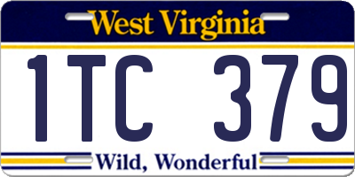 WV license plate 1TC379