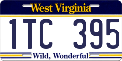 WV license plate 1TC395