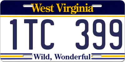 WV license plate 1TC399