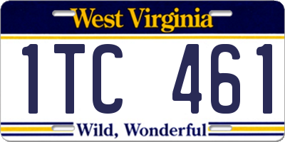 WV license plate 1TC461