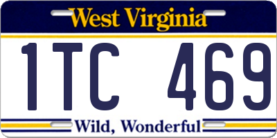 WV license plate 1TC469