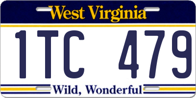WV license plate 1TC479