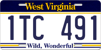 WV license plate 1TC491