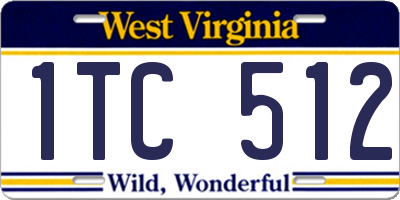 WV license plate 1TC512