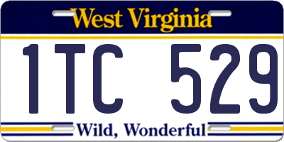 WV license plate 1TC529