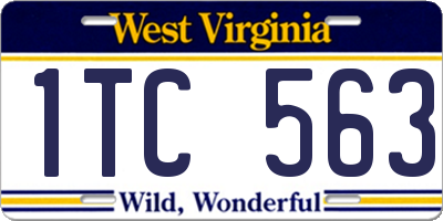 WV license plate 1TC563