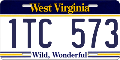 WV license plate 1TC573