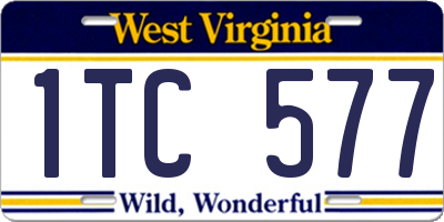 WV license plate 1TC577