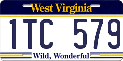 WV license plate 1TC579