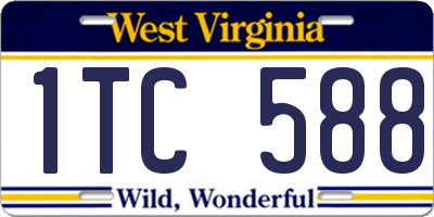 WV license plate 1TC588