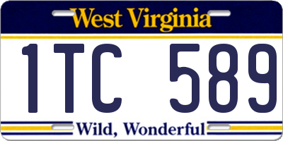 WV license plate 1TC589