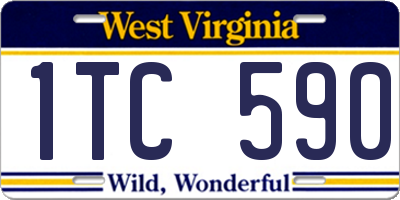 WV license plate 1TC590