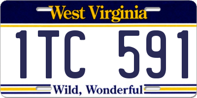 WV license plate 1TC591