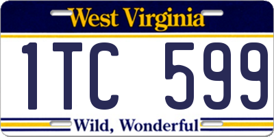 WV license plate 1TC599