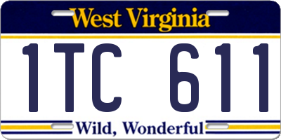 WV license plate 1TC611