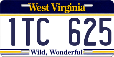 WV license plate 1TC625