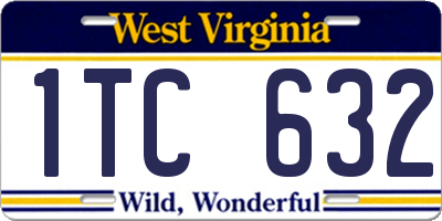 WV license plate 1TC632