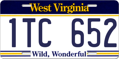 WV license plate 1TC652