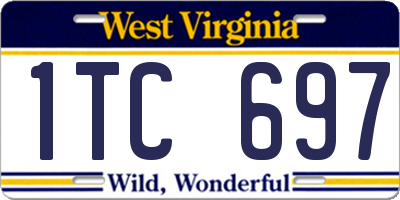 WV license plate 1TC697