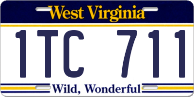 WV license plate 1TC711