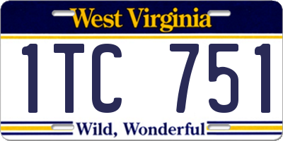 WV license plate 1TC751