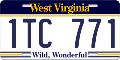 WV license plate 1TC771