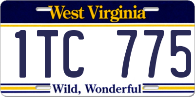 WV license plate 1TC775