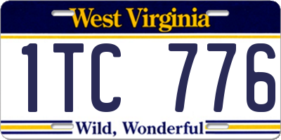 WV license plate 1TC776