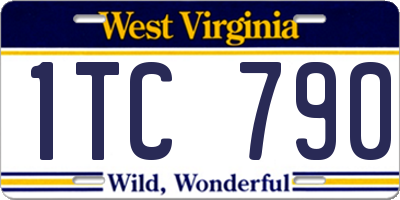 WV license plate 1TC790