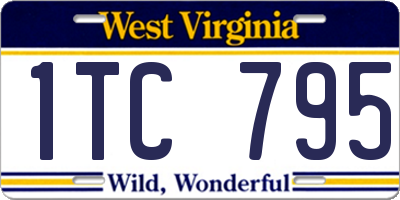 WV license plate 1TC795