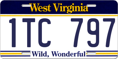WV license plate 1TC797