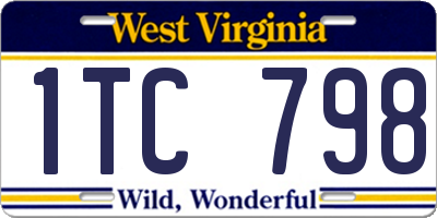 WV license plate 1TC798