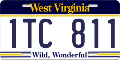 WV license plate 1TC811