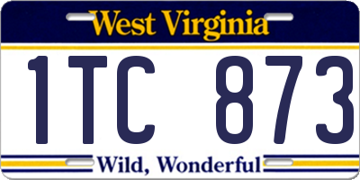 WV license plate 1TC873
