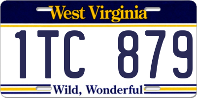 WV license plate 1TC879