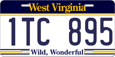 WV license plate 1TC895