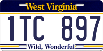 WV license plate 1TC897
