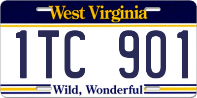 WV license plate 1TC901