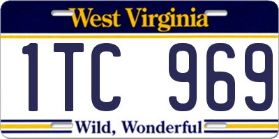 WV license plate 1TC969