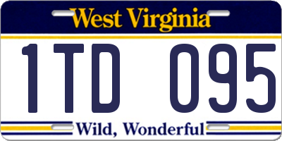 WV license plate 1TD095